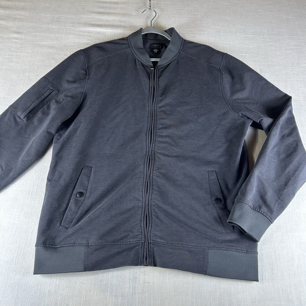 Greg‎ Norman Full Zip Golf Athletic Jacket Coat W/ Pockets Sz L Grey